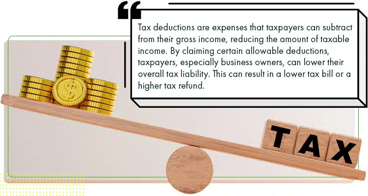 Tax deductions are expenses that taxpayers can subtract from their gross income, reducing the amount of taxable income