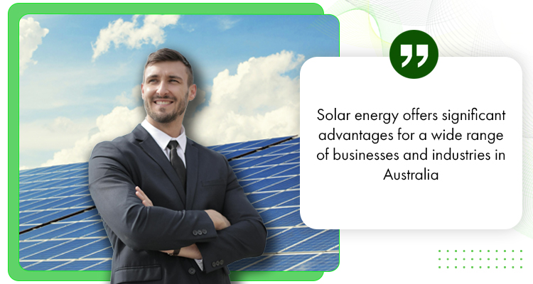 Business and industries benefitting from solar energy.